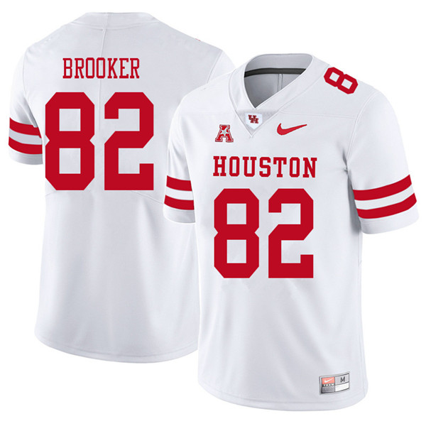 2018 Men #82 Romello Brooker Houston Cougars College Football Jerseys Sale-White - Click Image to Close